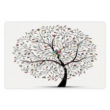 Colorful Leaves Surreal Tree Pet Mat