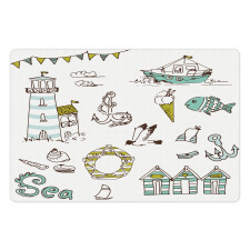 Lighthouse Anchor Seagull Pet Mat