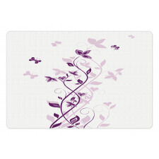 Violet Tree Blossoms Pet Mat