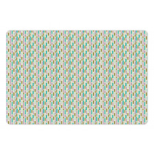 Vertical Irregular Bars Motif Pet Mat