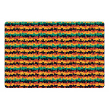 Childish Cityscape Pattern Pet Mat