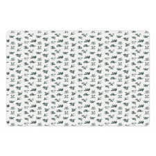 Vintage Garden Art Pattern Pet Mat