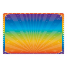 Retro Rainbow Colored Frame Pet Mat