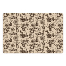 Sketch Fun Clown Magician Pet Mat