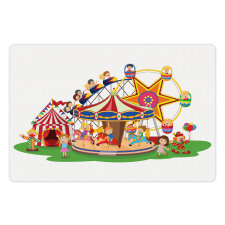 Clowns and Children Fun Art Pet Mat