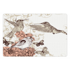 Birds Butterflies Art Pet Mat