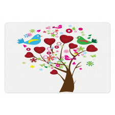 Hearts and Birds Blossom Tree Pet Mat