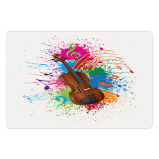 Color Splashes Violin Art Pet Mat