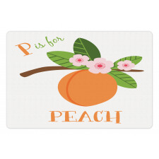 Learning P is for Peach Fruit Pet Mat