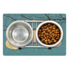 Lanterns Hanging on Tree Pet Mat