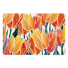 Floral Tulip Garden Pet Mat