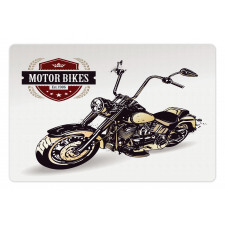 Old Classic Motorcycle Pet Mat