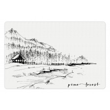 Pine Forest Countryside Pet Mat