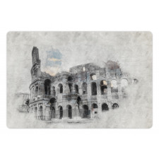 Colosseum Rome Sketch Pet Mat