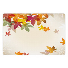 Maple Leaves Pastel Art Pet Mat