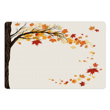 Flying Maple Leaf Seasons Pet Mat