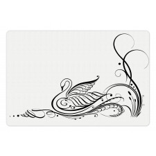 Black Swan in River Pet Mat