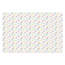 Rainbow Colored Swans Pet Mat