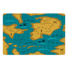 Cartoon Adventure Boats Pet Mat