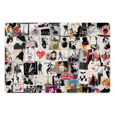 Collage Fashion Modern Pet Mat