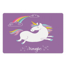 Purple Kids Rainbow Pet Mat