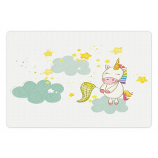 Unicorn Fairies Print Pet Mat