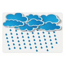 Puffy Clouds Rainy Day Pet Mat