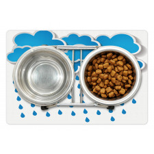 Puffy Clouds Rainy Day Pet Mat