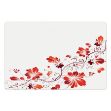 Floral Petal Ornaments Pet Mat