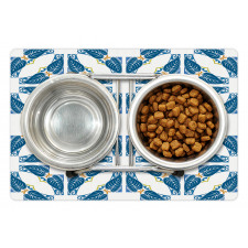 Moroccan Blue Leaves Pet Mat