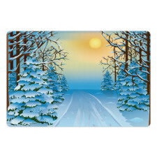 Cartoon Landscape Pet Mat