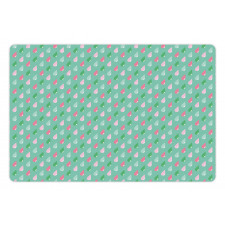 Rain Droplets Retro Art Pet Mat