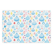 Funny Raindrop Autumn Pet Mat