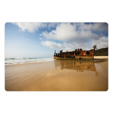 Antique Rusty Ship Wreck Pet Mat