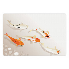 Traditional Spotted Koi Fish Pet Mat