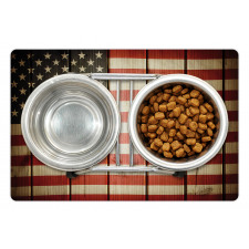 Wood Design Flag Pet Mat