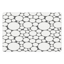 Grey White Circle Pet Mat