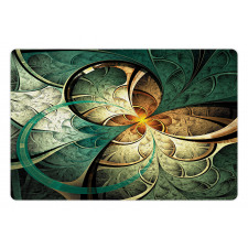 Surreal Flowers Motif Pet Mat