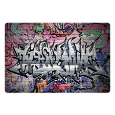 Graffiti Grunge Wall Art Pet Mat