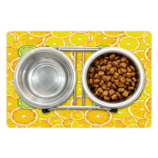 Lemon Orange Circles Pet Mat