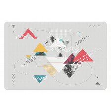 Triangle Geometric Pet Mat