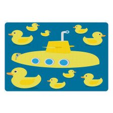 Yellow Submarine Pet Mat