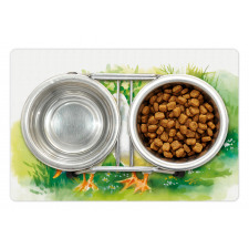 Goose Farm Lake Plants Pet Mat