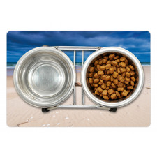 Deserted Sandy Beach Pet Mat