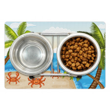 Palm Trees and Crabs Pet Mat