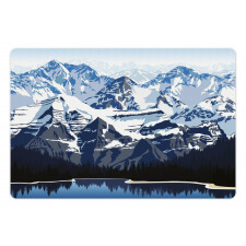 Mountain with Snow View Pet Mat