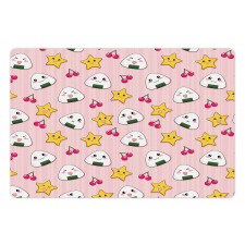 Striped Cartoon Style Pet Mat