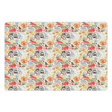 Abstract Colorful Image Pet Mat