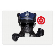 Pug Dog Police Costume Pet Mat