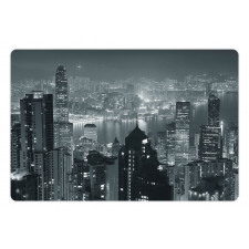 Aerial Night Landscape Pet Mat